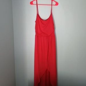 Hot Pink Hi Low Maxi Dress